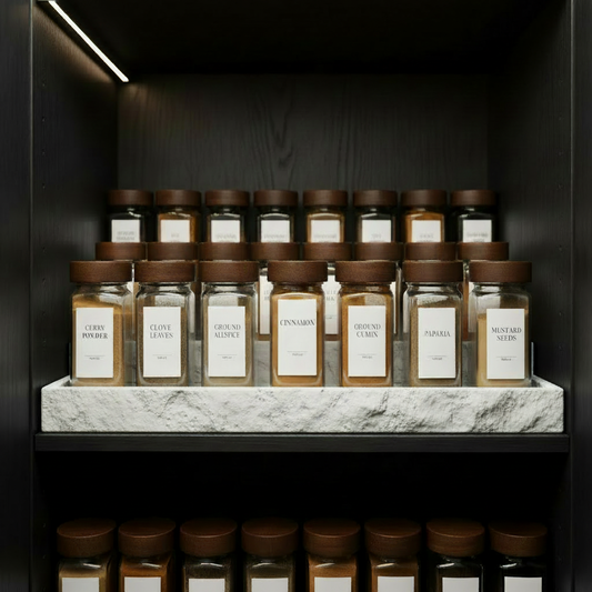 Spice Labels & Jars - Acacia Set