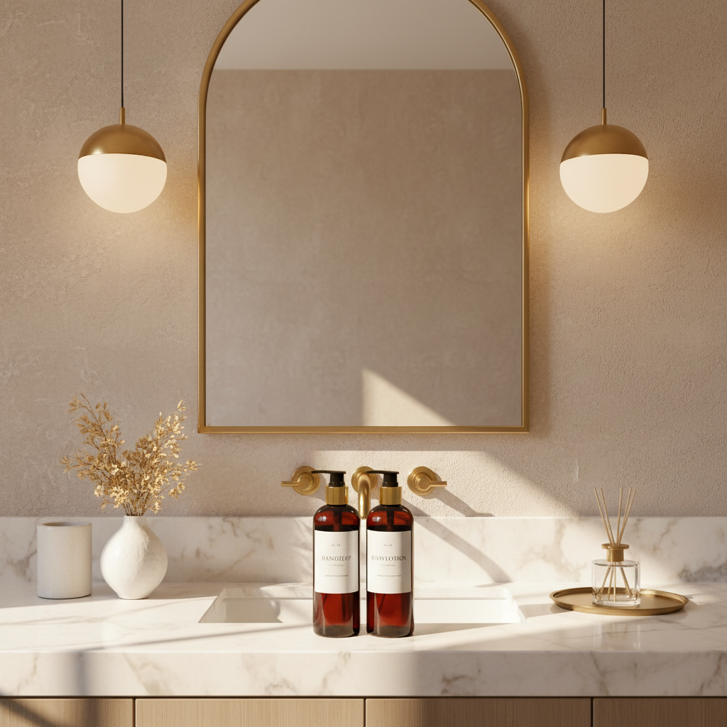 Bouteilles élégantes ambré - Design minimaliste