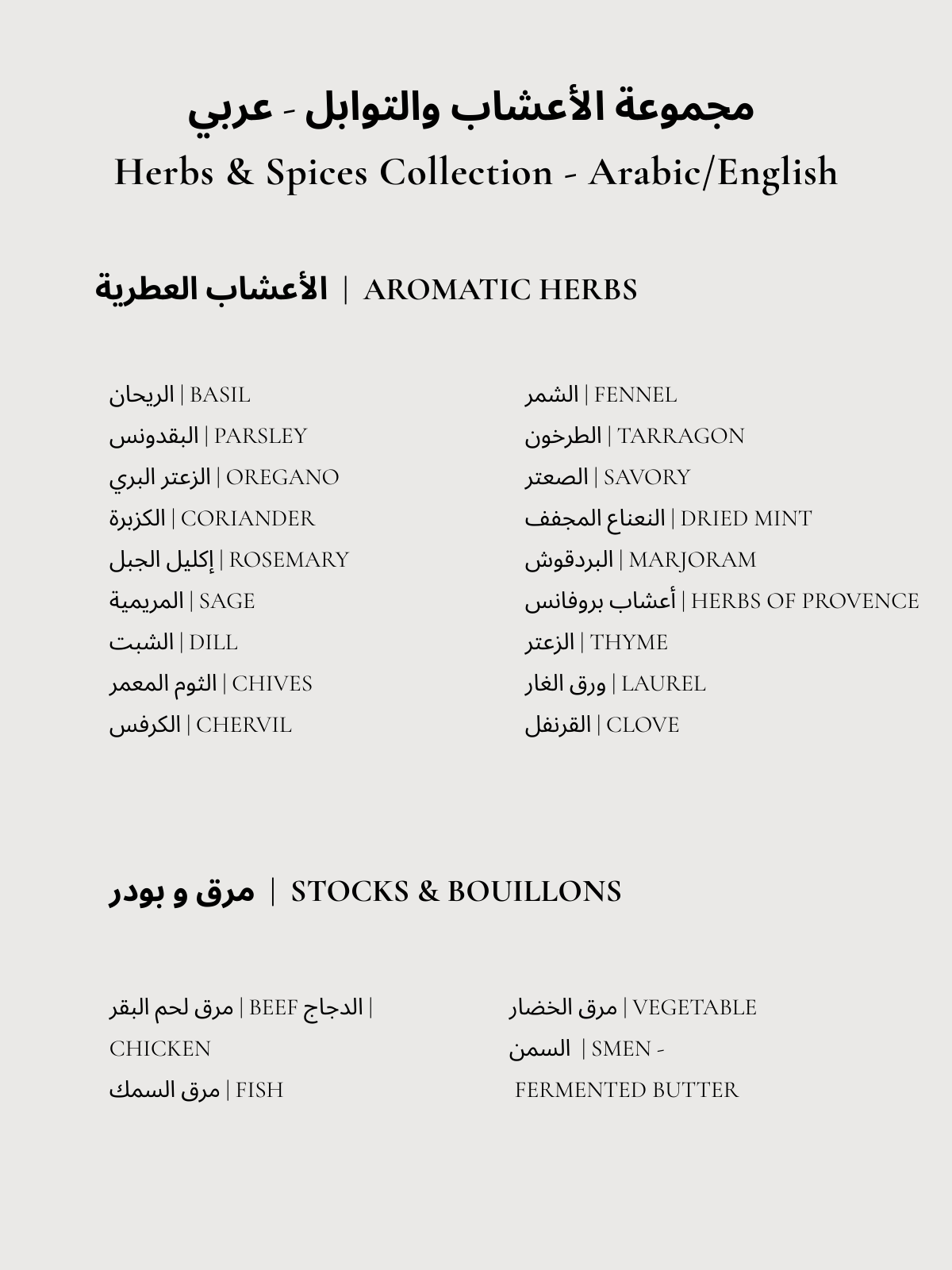 AR | الأعشاب والتوابل | 50 ملصق