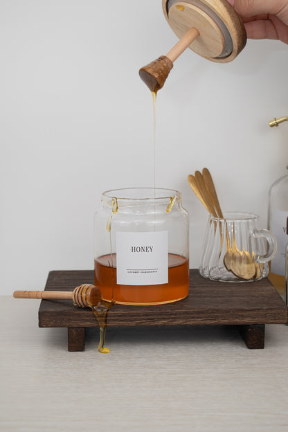 Pot à miel avec cuilleron en bois