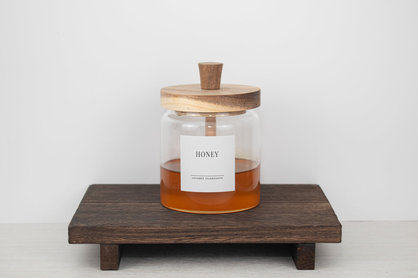 Pot à miel avec cuilleron en bois