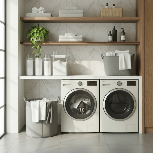 Premium Crystal-Clear Laundry Storage Container 2.5L - Complete Organization System