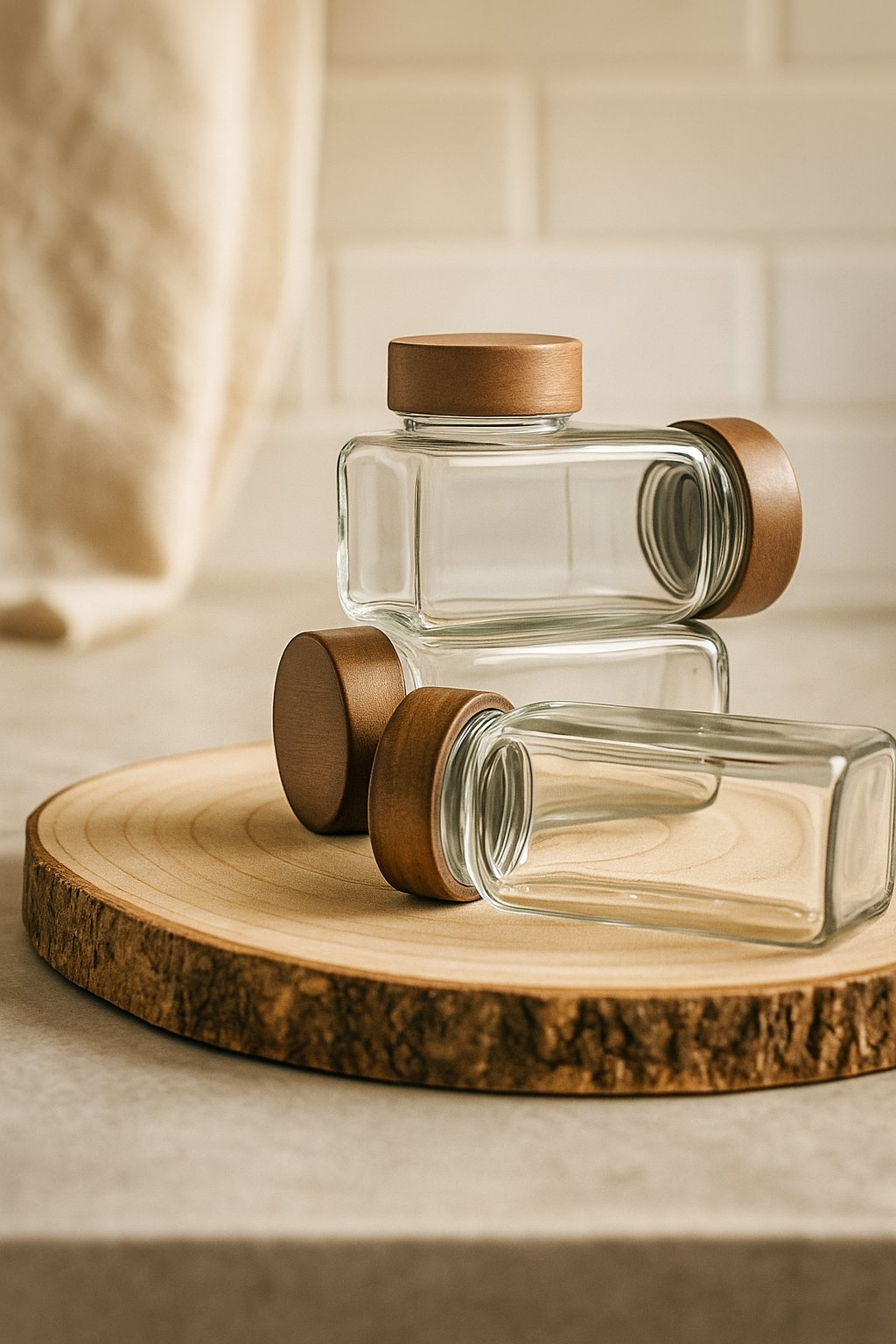 Acacia Wood Line - Spice Jars