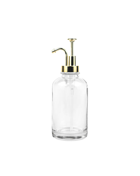 Glass Syrup Dispenser - Gold & Silver